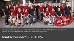Wir suchen Bankschreiner/in